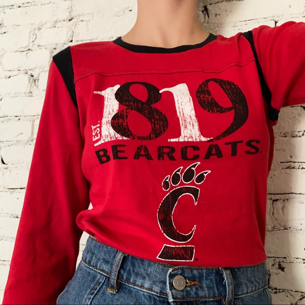 100% COTTON BEARCATS GRAPHIC LONG-SLEEVE SHIRT